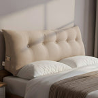 SOGA Home & Living Bundle – Beige Triangular Wedge Bed Pillow & Light Brown Flannel Throw