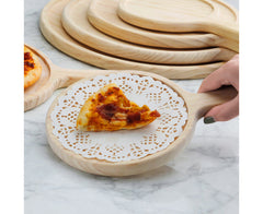 SOGA 2X 9 inch Round Premium Wooden Pine Food Serving Tray Charcuterie Board Paddle Home Decor