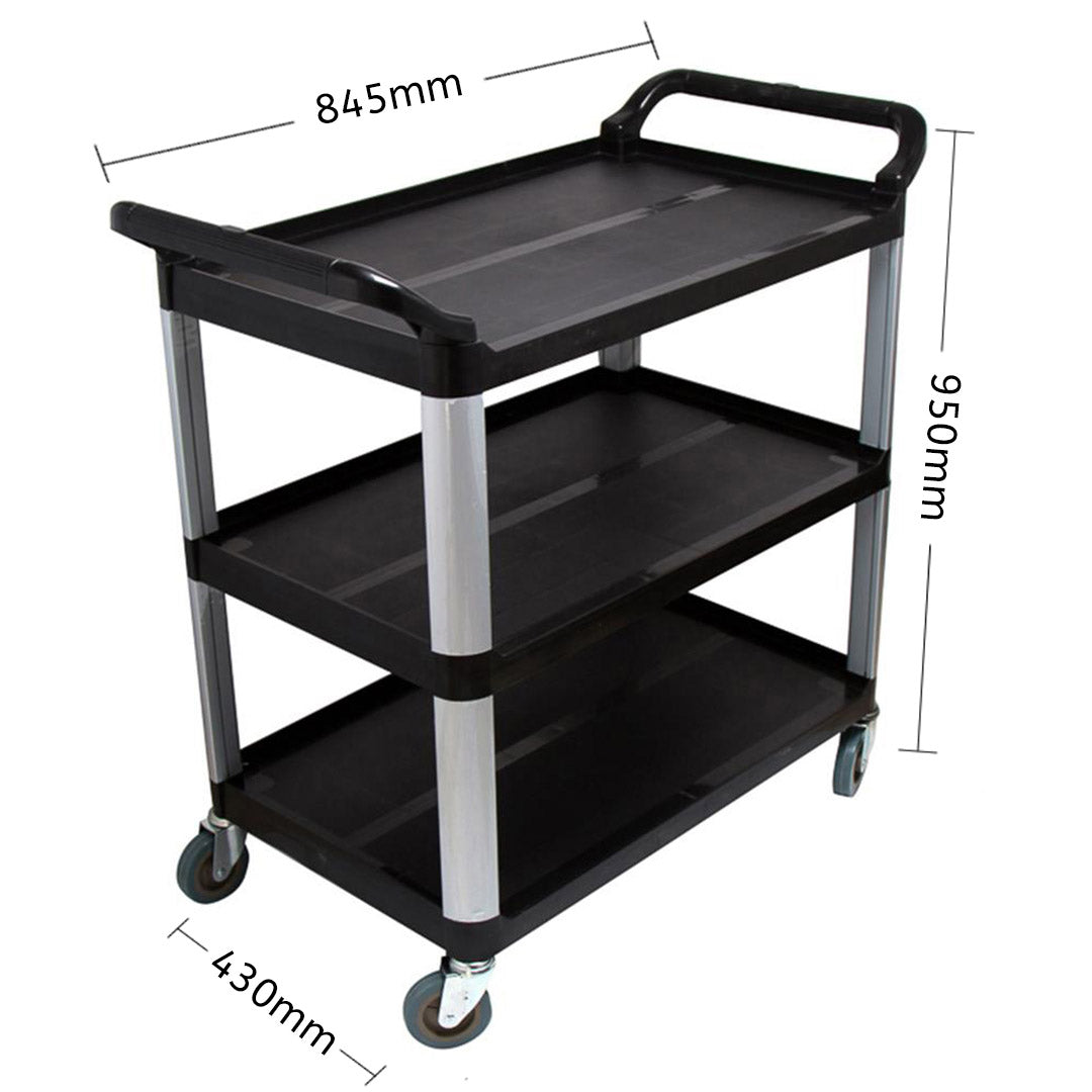 SOGA 2x 3 Tier Food Trolley Food Waste Cart Food Utility Mechanic Kitchen Small