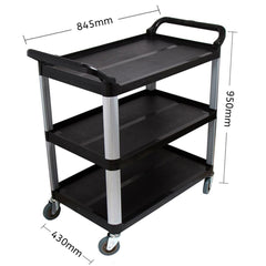 SOGA 2x 3 Tier Food Trolley Food Waste Cart Food Utility Mechanic Kitchen Small