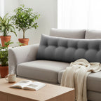 SOGA 2X 180cm Dark Grey Triangular Wedge Bed Pillow Headboard Backrest Bedside Tatami Cushion Home Decor