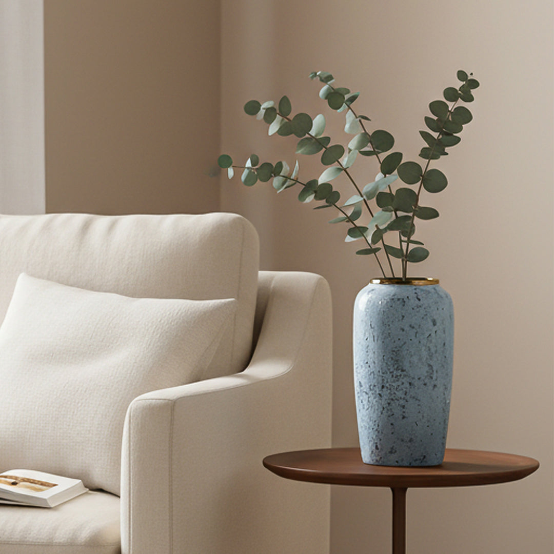 SOGA 35x17cm Grey Large Ceramic Flower Vase Elegant Living Room Home Decor