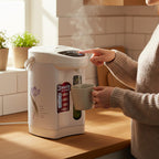 SOGA 3.2L White Plastic Exterior Electric Thermal Pot Dispenser with 3 Dispensing Modes