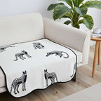 SOGA One-Seater White Leopard Print 90x90cm Throw Blanket Sofa Cover $ 79