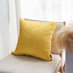 SOGA 2X 50cm Yellow Textured Geometric Pattern Decorative Throw Pillow $ 119