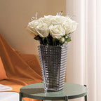 SOGA 28cm Modern Gray Ceramic Glass Vase Home Decor