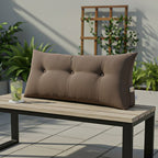 SOGA 100cm Coffee Triangular Wedge Bed Pillow Headboard Backrest Bedside Tatami Cushion Home Decor