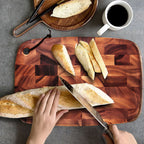 SOGA 40cm Premium End Grain Wooden Acacia Cutting Board Food Prep Kitchen