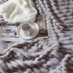 SOGA 2X 150x200cm Throw Blanket Smoke Gray Premium Milk Velvet Luxuriously Soft Cozy Bedding