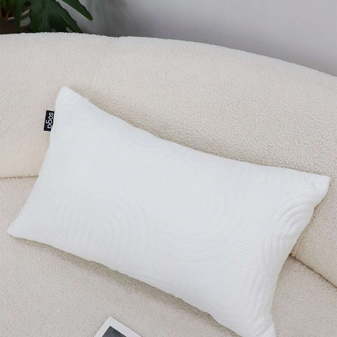 SOGA 2X 30cm White Textured Geometric Pattern Decorative Throw Pillow $ 119