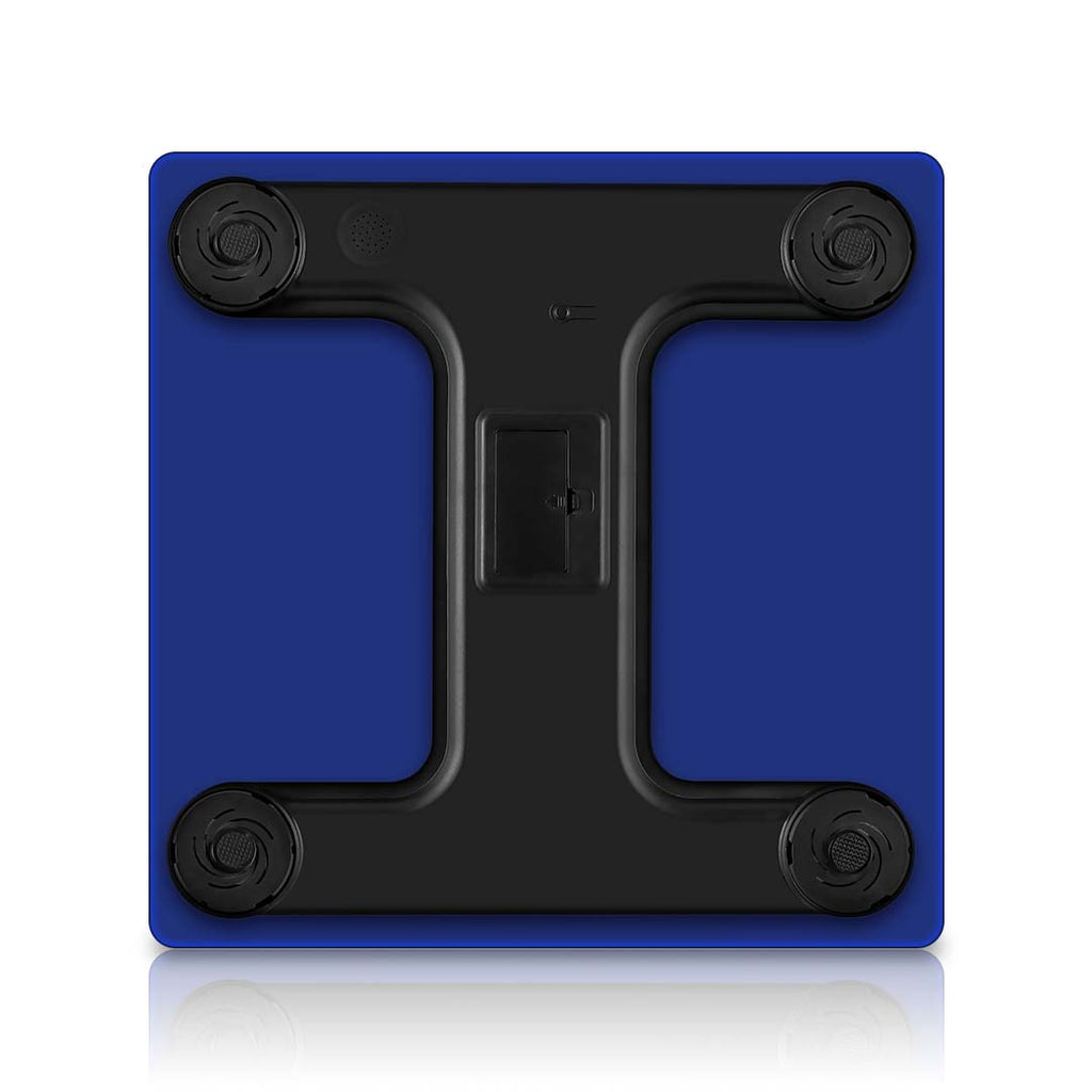 SOGA 2X Glass LCD Digital Body Fat Scale Bathroom Electronic Gym Water Weighing Scales Blue