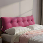 SOGA Home & Living Bundle – Red Triangular Wedge Bed Pillow & Pink Cozy Flannel Throw