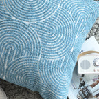 SOGA 2X 50cm Blue Throw Pillow Geometric Indoor and Outdoor Corded for Home Decor