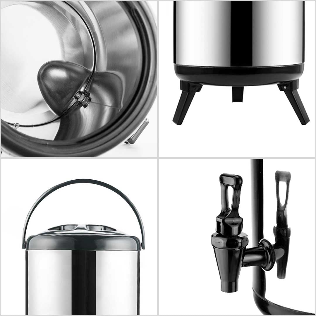 SOGA 6 x 12L Portable Insulated Cold/Heat Coffee Tea Beer Barrel Brew Pot With Dispenser