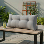 SOGA 2X 100cm Silver Triangular Wedge Bed Pillow Headboard Backrest Bedside Tatami Cushion Home Decor