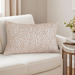 SOGA 2X 35cm Neutral Beige Speckled Pattern Contemporary Throw Pillow