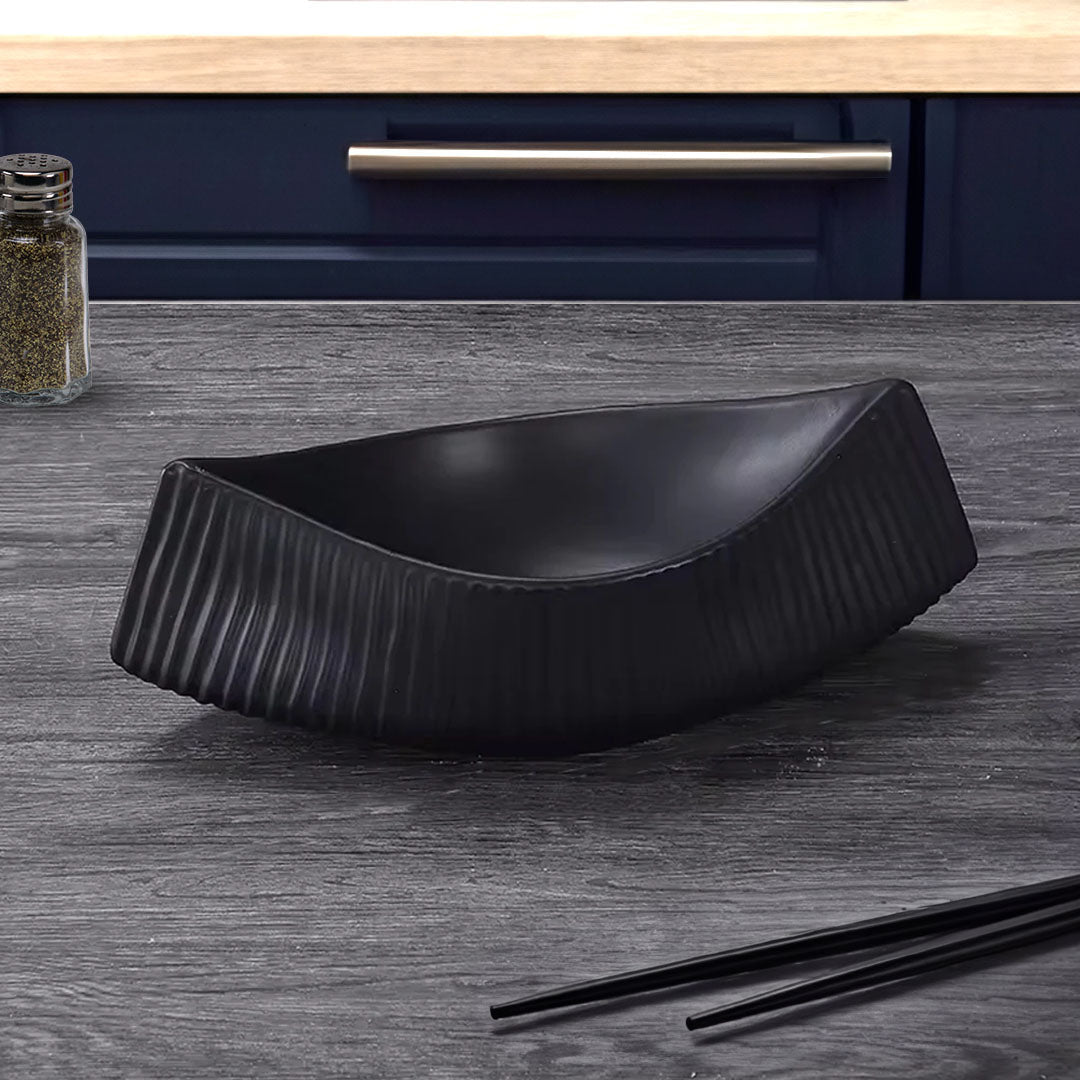 SOGA 37x12.5cm Ornament boat shaped plate ceramic food decoration Serving Tray For Kitchenware