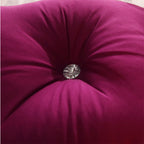 SOGA 180cm Burgundy Princess Bed Pillow Headboard Backrest Bedside Tatami Sofa Cushion with Ruffle Lace Home Decor