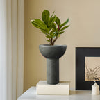 SOGA 2X 15x19.5cm Ornament Gray Minimalist Nordic Ceramic Vase Modern Versatile for Home Decor