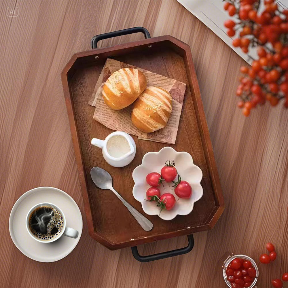 SOGA 33.8x23x5cm Paulownia Wood Serving Tray