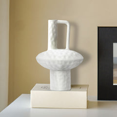 SOGA 20x30cm Ornament Contemporary White Ceramic Vase Decorative for Minimalist and Elegant Home Decor