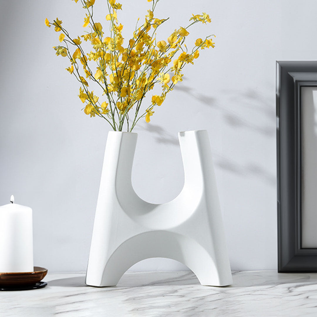 SOGA 31x32cm Ornament Modern Minimalist Bottle Holder Stylish Cylindrical Stand and Plant Pots for Home Décor