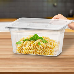 SOGA 150mm Clear Gastronorm GN Pan 1/3 Food Tray Storage Bundle of 2 with Lid