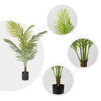 SOGA 2X 120cm Green Artificial Indoor Rogue Areca Palm Tree Fake Tropical Plant Home Office Decor