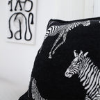SOGA 2X 50cm Throw Pillow  Black Light Luxury Zebra Square Pillow for Home Decor