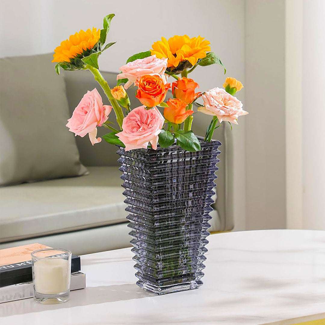 SOGA 28cm Modern Gray Ceramic Glass Vase Home Decor $ 71