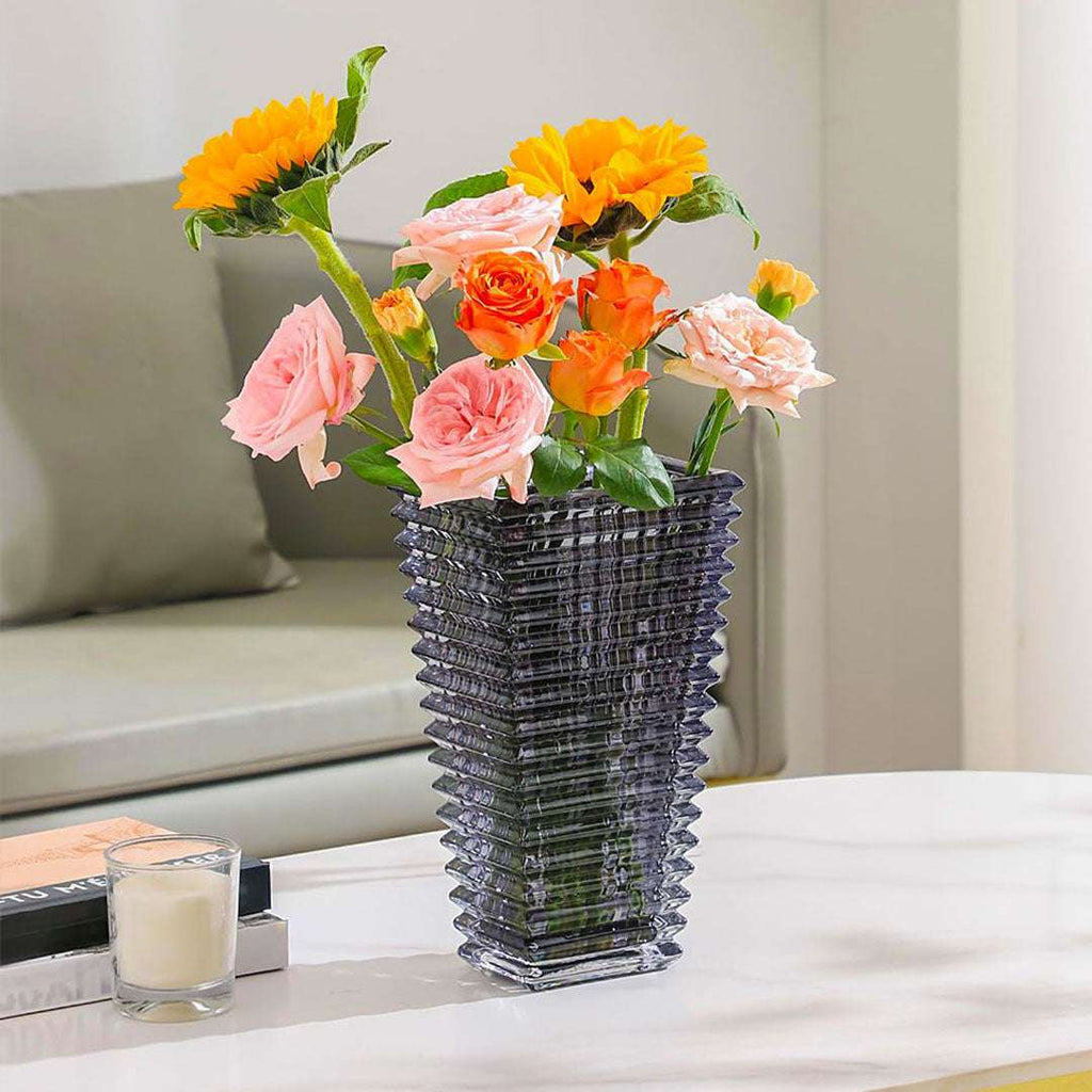 SOGA 28cm Modern Gray Ceramic Glass Vase Home Decor $ 71