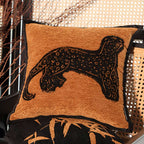 SOGA 2X 45cm Stylish Golden Yellow Black Leopard Pattern Throw Pillow $ 133