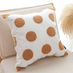 SOGA 2X Tufted Cushion 45cm White Brown Polka Dot Circle Pattern Decorative Throw Pillow $ 129