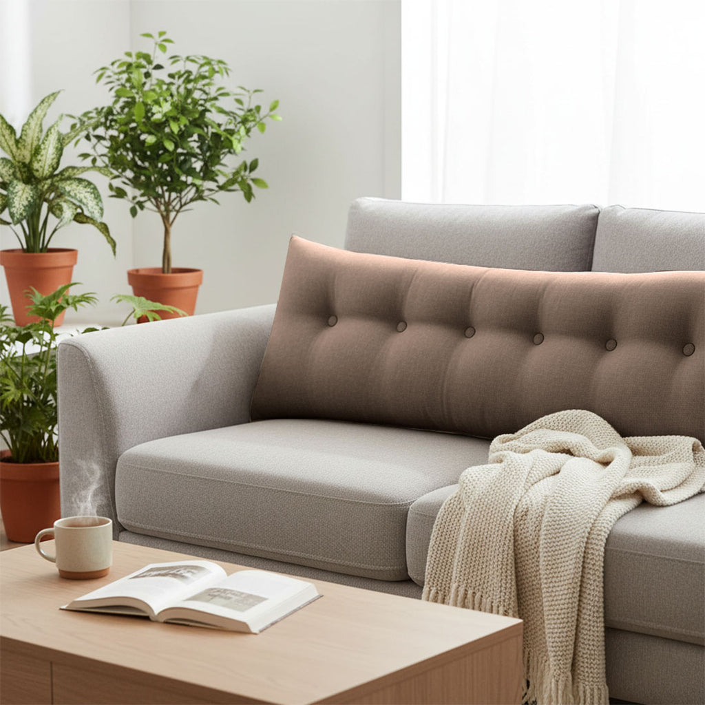 SOGA 4X 180cm Coffee Triangular Wedge Bed Pillow Headboard Backrest Bedside Tatami Cushion Home Decor