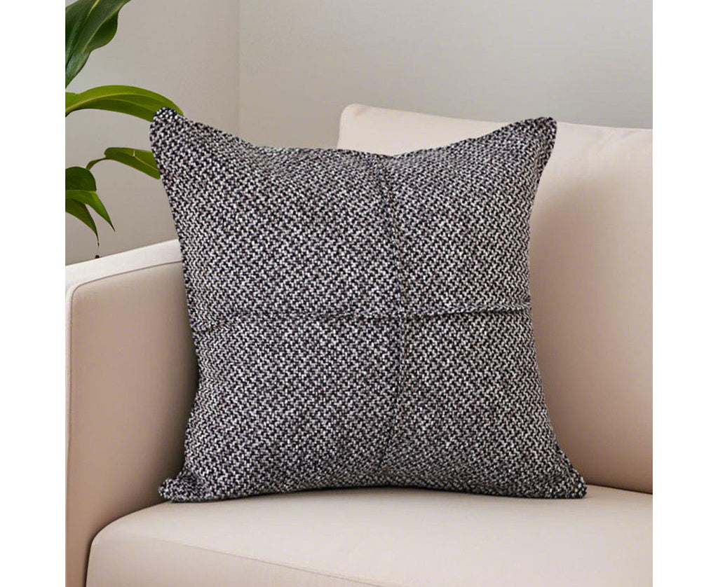 SOGA 45cm Modern Herringbone Textured Woven Square Throw Pillow