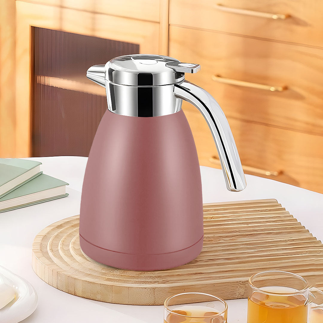 SOGA 2.2L Stainless Steel Water Bottle Insulated Vacuum Flask Coffee Jug Thermal Pink