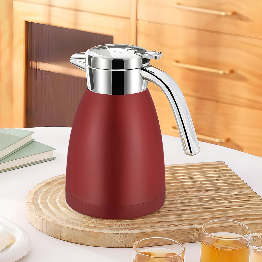 SOGA 2X 2.2L Stainless Steel Water Bottle Insulated Vacuum Flask Coffee Jug Thermal Red