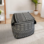 SOGA 42cm Black Premium Polyester Cotton Cushion with EPP Particle Insert Home Decor