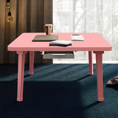 SOGA 2X Pink Portable Floor Table Small Square Space-Saving Mini Desk Home Decor