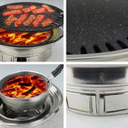 SOGA 2x BBQ Grill Stainless Steel Portable Smokeless Charcoal Grill Home Outdoor Camping