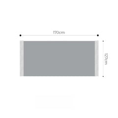 SOGA 127x170cm Star Grey Blanket – Gradient Tassel Throw for Cozy Home Comfort $ 88