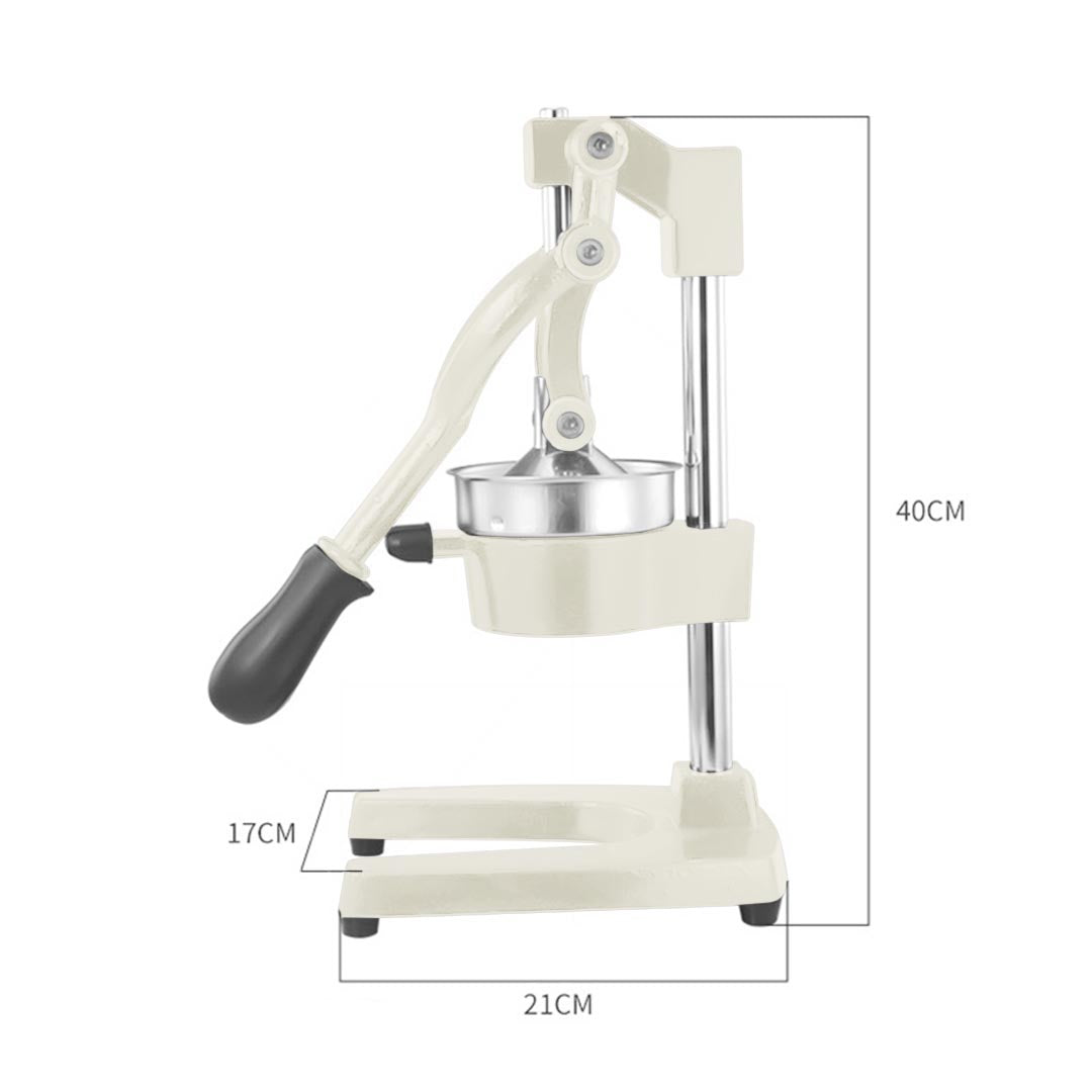 SOGA 2X Commercial Heavy-Duty Manual Citrus Juicer Hand Press Extractor – White