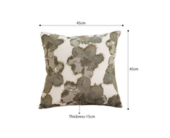 SOGA 45cm Abstract Gray Floral Watercolor Print Contemporary Throw Pillow