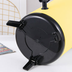 SOGA 8X 12L Stainless Steel Insulated Milk Tea Barrel Hot and Cold Beverage Dispenser Container with Faucet Yellow