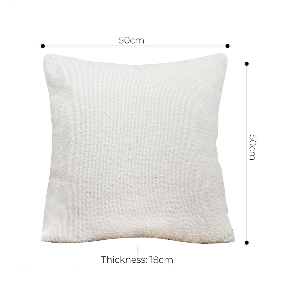 SOGA 2X 50cm White Throw Pillow Premium Polyester Fiber and Cotton for Home Decor