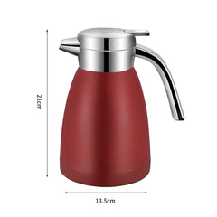 SOGA 1.2L Stainless Steel Water Bottle Insulated Vacuum Flask Coffee Jug Thermal Red