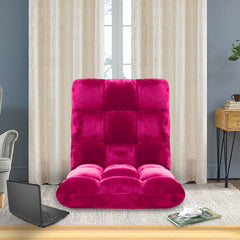 SOGA Floor 2x Recliner Folding Lounge Sofa Futon Couch Folding Chair Cushion Red Burgundy