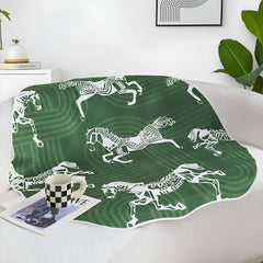 SOGA One-Seater Green Horse Print 90x90cm Throw Blanket Sofa Cover $ 91