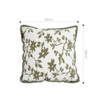 SOGA 2X Floral Cushion 45cm White Green Leaf Botanical Pattern Decorative Throw Pillow $ 129