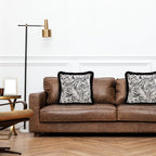 SOGA 45cm Pillow French Cover Style Floral Jacquard Woven Decorative Fringe Throw Pillow